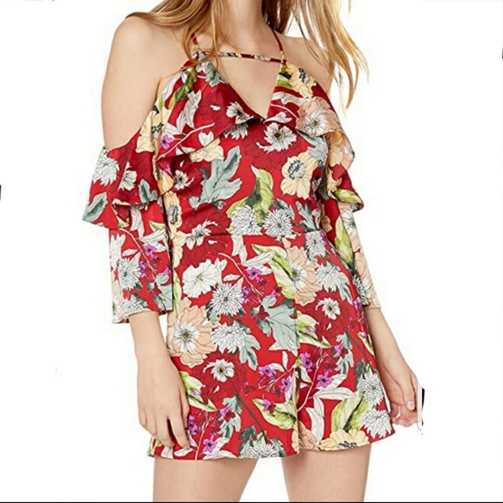 Guess floral romper size large